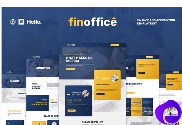 FinOffice Finance Accounting Elementor Template Kit