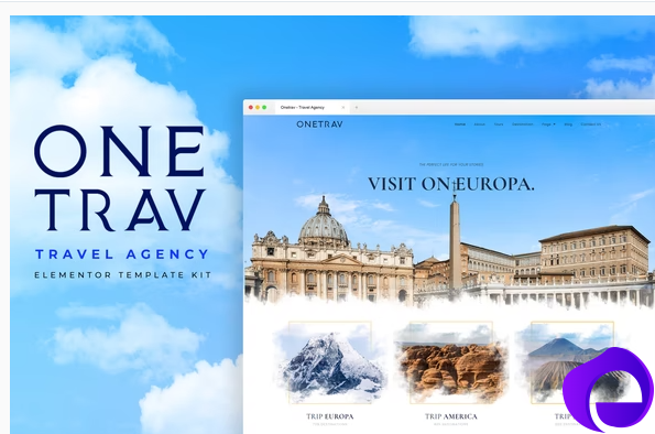 Onetrav Travel Agency Elementor Template Kit