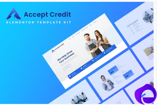 Accept Credit Financial Services Elementor Template kit