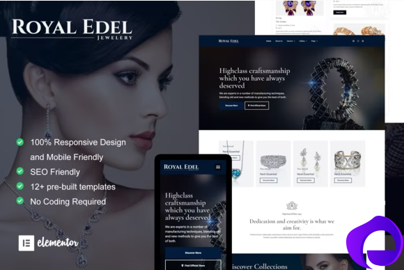 Edel Luxury Jewelry Elementor Template Kit