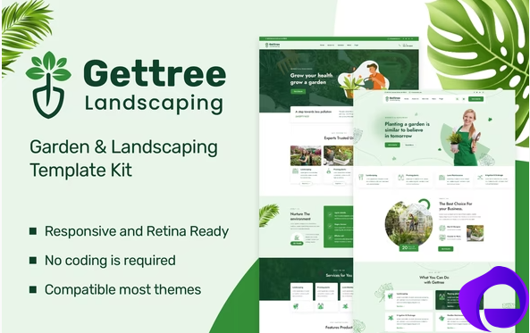 Gettree – Garden Landscaping Elementor Template Kit