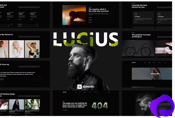Lucius Personal Portfolio Elementor Template Kit