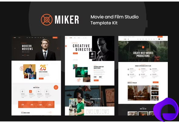 Miker Movie Film Studio Elementor Template Kit