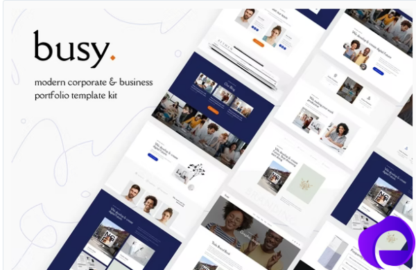 Busy Modern Corporate Business Portfolio Elementor Template Kit