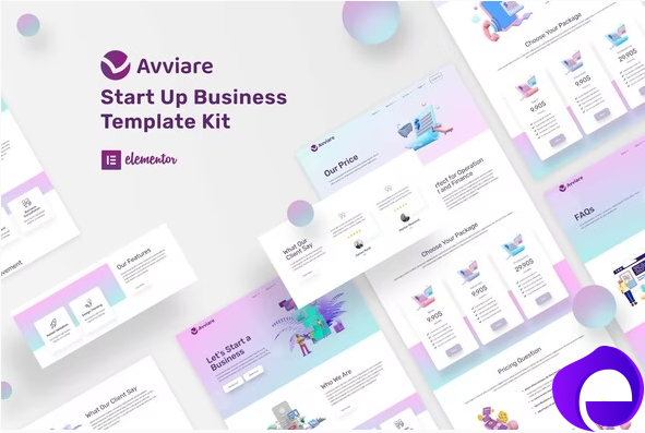 Avviare Start Up Business Elementor Template Kit