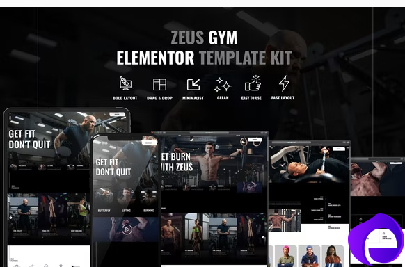 Zeus Gym Fitness Elementor Template Kit
