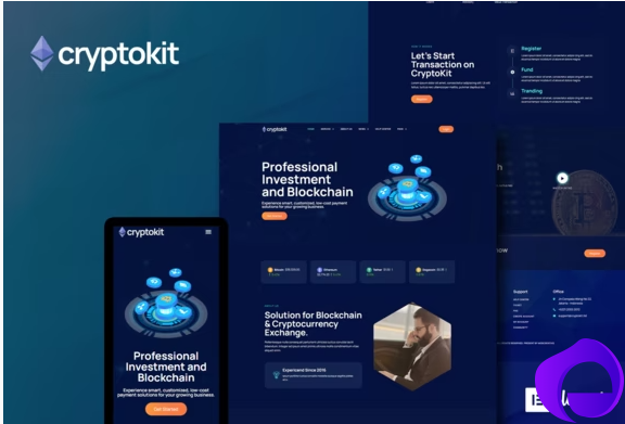 Cryptokit Blockchain Cryptocurrency Elementor Template Kit