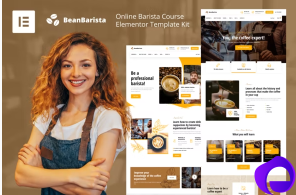 Bean Barista Online Barista Course Elementor Pro Template Kit 1