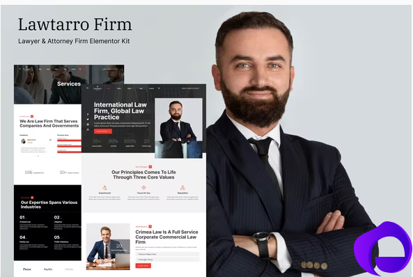 Lawtarro Attorney Law Firm Elementor Template Kit