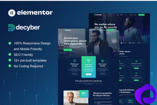 Decyber Cyber Security Services Elementor Template Kit