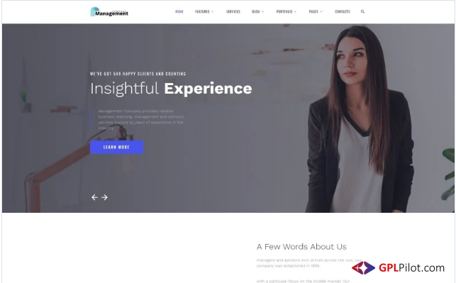 Management Company - Elegant Business Consulting Company Website Template 1 Management Company - Elegant Business Consulting Company Website Template