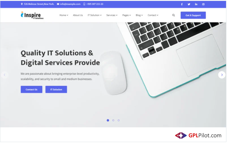 Inspire - IT Solution For Your Business Website Template 1 Inspire - IT Solution For Your Business Website Template