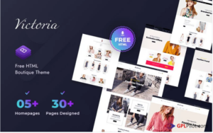 Free Victoria HTML Template Website for Online Fashion Store