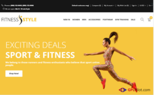 Fitness Style - Sports Fashion OpenCart Template
