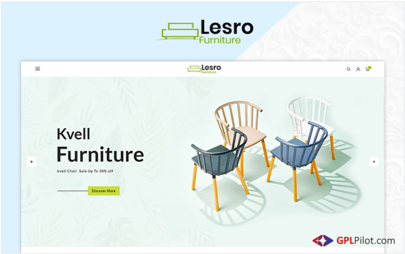 Lesro Furniture Multi Store OpenCart Template.