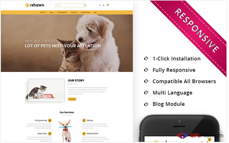 Rshawn - The Pet Shop Responsive OpenCart Template