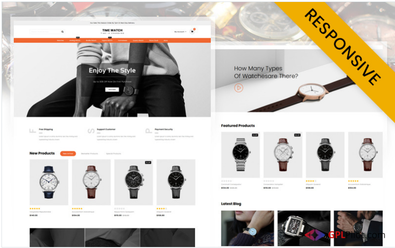 Time Watch Store OpenCart Template