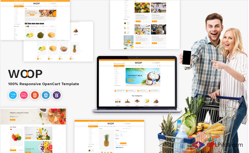 Woop - Grocery Store OpenCart Template 1 Woop - Grocery Store OpenCart Template