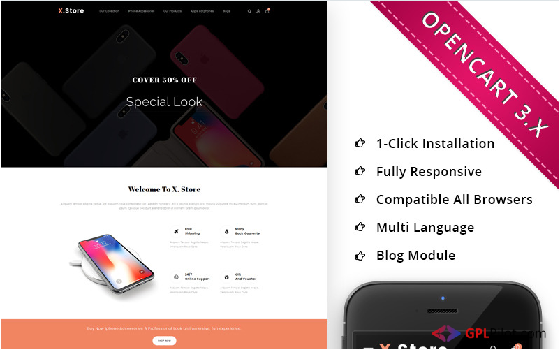 Xstore Mobile - Responsive OpenCart Template 1 Xstore Mobile - Responsive OpenCart Template