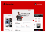 D-Shirt - T Shirt Design & Printing Elementor Pro Full Site Template Kit