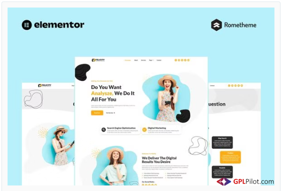 Felicity - SEO & Digital Marketing Elementor Pro Full Site Template Kit 1 Felicity - SEO & Digital Marketing Elementor Pro Full Site Template Kit
