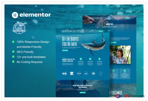 Joran - Fishing Club Elementor Template Kit 1 Joran - Fishing Club Elementor Template Kit