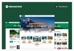 Escape - Forest Travel Adventure Elementor Pro Full Site Template Kit