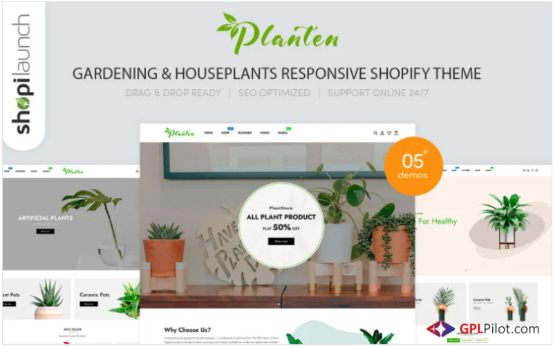 Planten - Gardening & Houseplants Responsive Shopify Theme