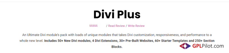 Divi Plus – The Ultimate Module Pack 1.10.0