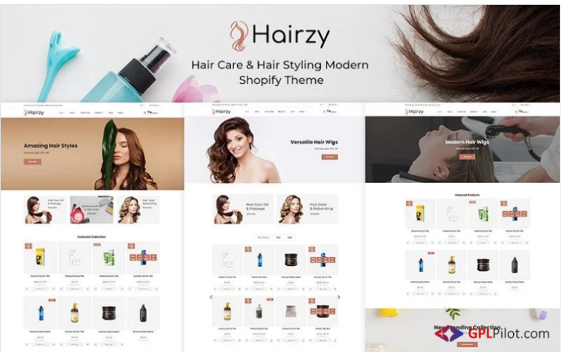 Hairzy - Hair Care And Hair Styling Modern Shopify Theme