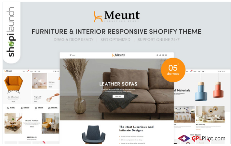 Meunt - Furniture & Interior Responsive Shopify Theme