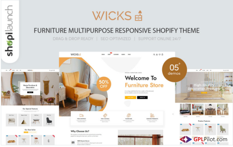 Wicks - Furniture Multipurpose Responsive Shopify Theme