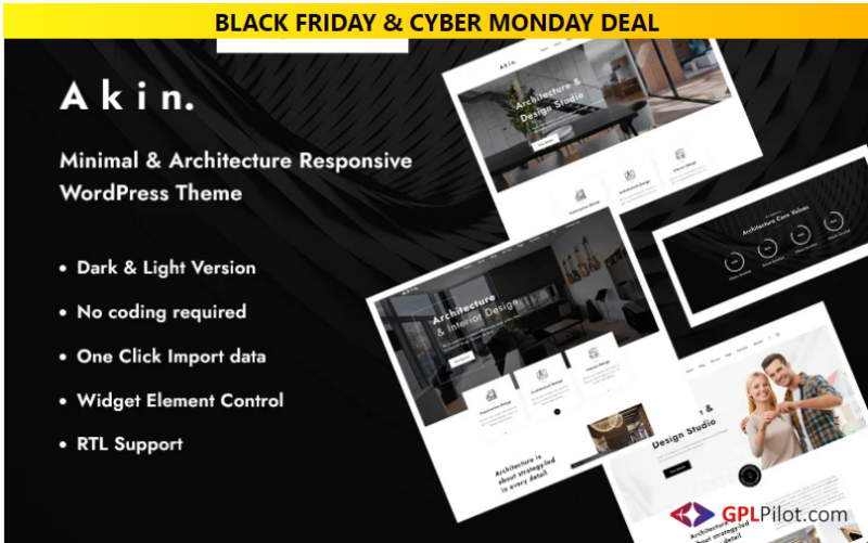 Akin - Minimal and Architecture Responsive WordPress Theme