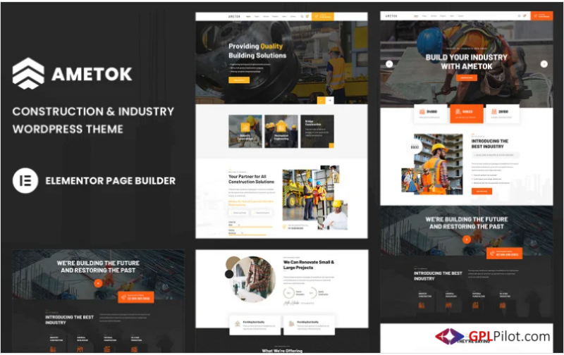 Ametok - Construction & Industry Wordpress Elementor Theme