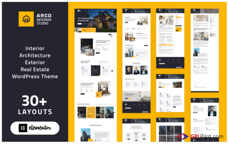 ARCO - Interior Architecture Studio WordPress Elementor Theme