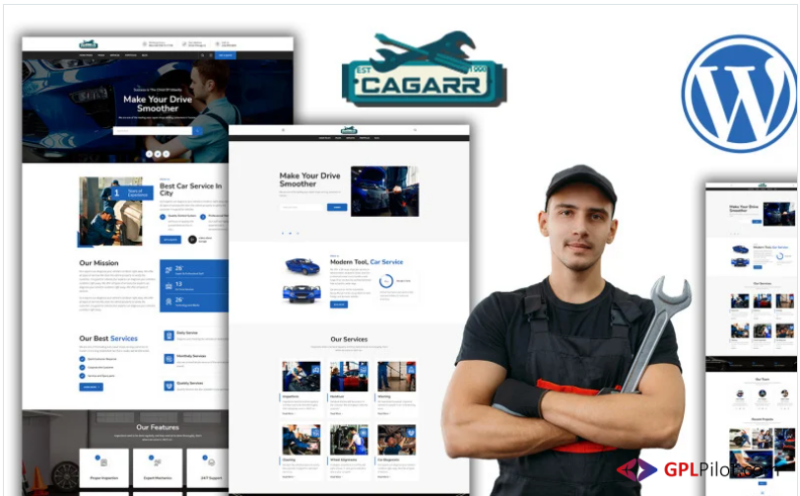 Cagaar Mechanics Car Repair WordPress Theme