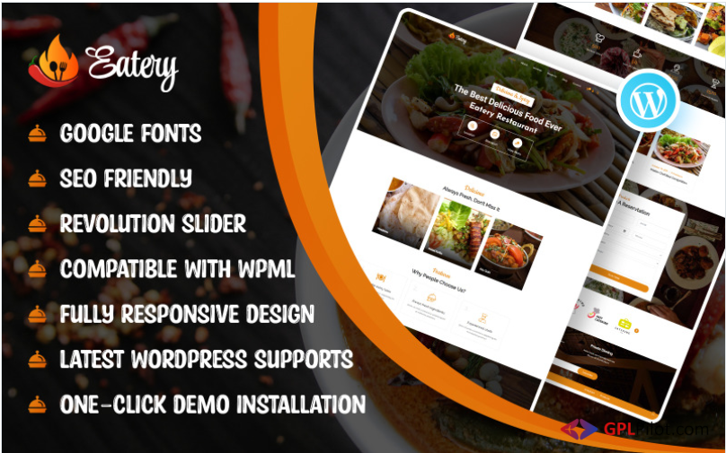 Eatery - Restaurant WordPress Theme 1 Eatery - Restaurant WordPress Theme