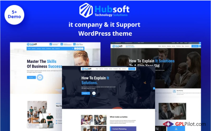 Hubsoft - IT Solutions & IT Support Elementor WordPress Theme