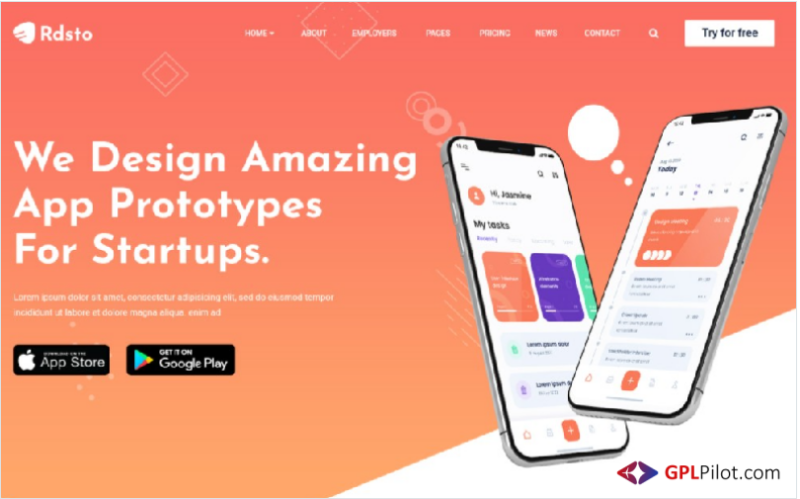 Rdsto - App Responsive WordPress Theme