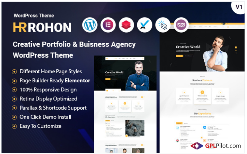 Rohon - Business Solution Creative Personal Portfolio WordPress Theme