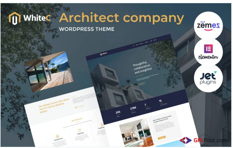 WhiteC - WordPress Elementor Architect Theme