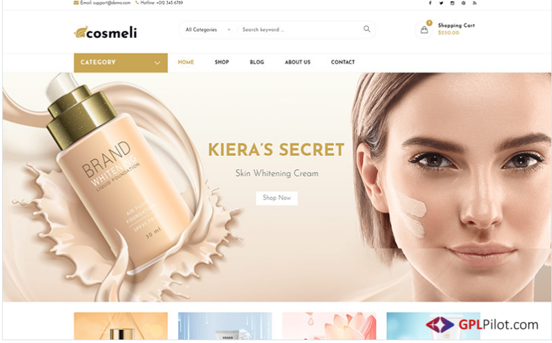 Cosmeli - Cosmetics & Beauty for WordPress. WooCommerce Theme