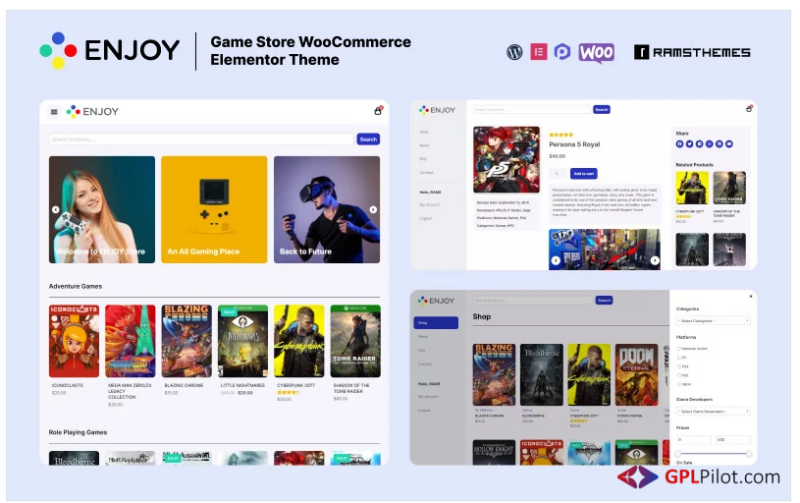 ENJOY - Game Store WooCommerce Theme