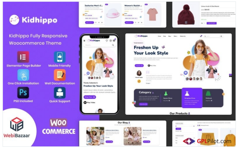 Kidhippo - Kids Toy & Cloth Multipurpose Woocommerce Theme
