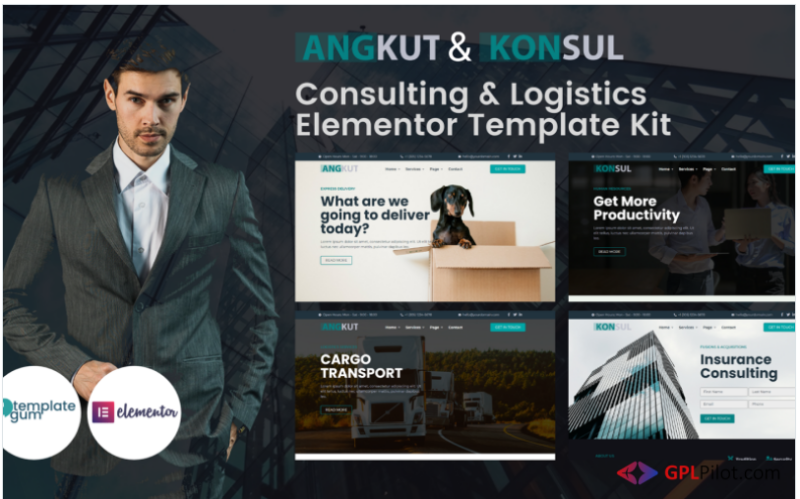 Angkut & Konsul - Logistics & Consulting Elementor Kit(m)