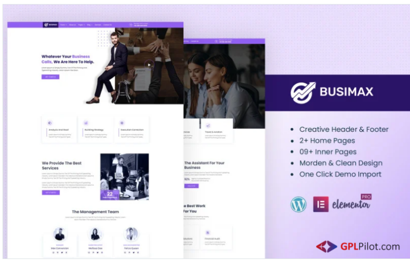 Busimax - Business And Consulting Services Ready to Use Elementor Kit(m)