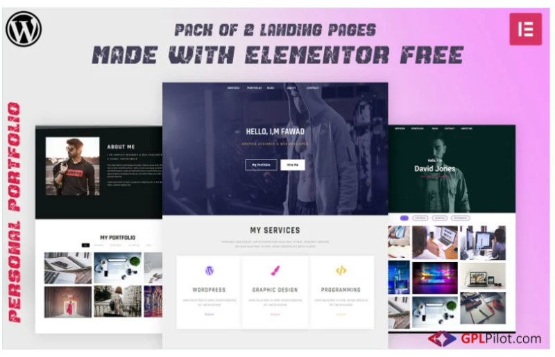 Clexpack - Personal Portfolio 2 Landing Pages Elementor Kit(m)