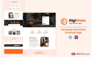 DigiGlobe - Digital Business Services Elementor Template Landing Page(m)