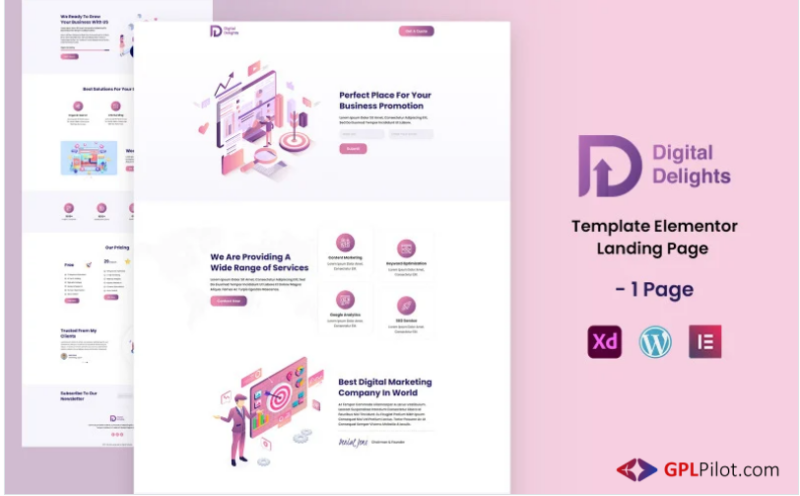 Digital Delights - Digital Services Ready to Use Elementor Template(m)