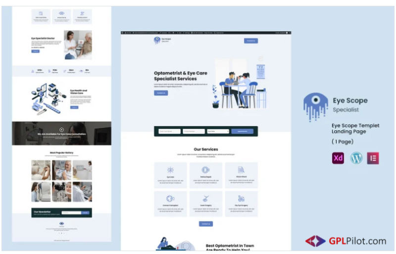 Eye Scope - Optometrist Services Ready to Use Elementor Template(m)